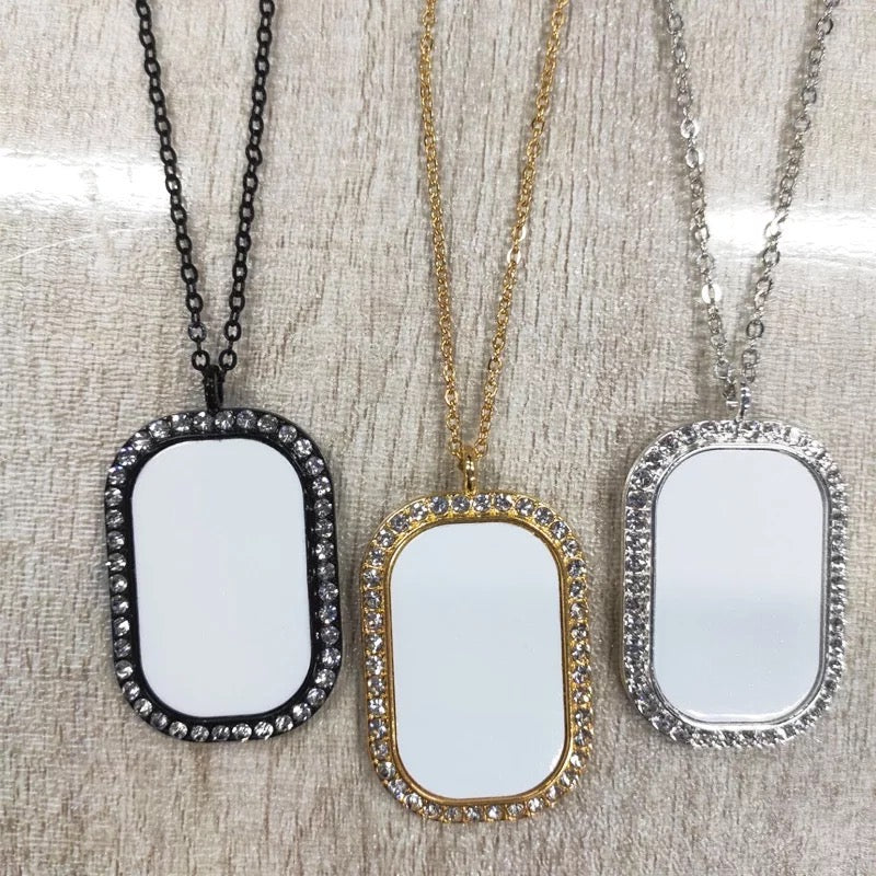 Sublimation Dog Tag Pendant and Necklace