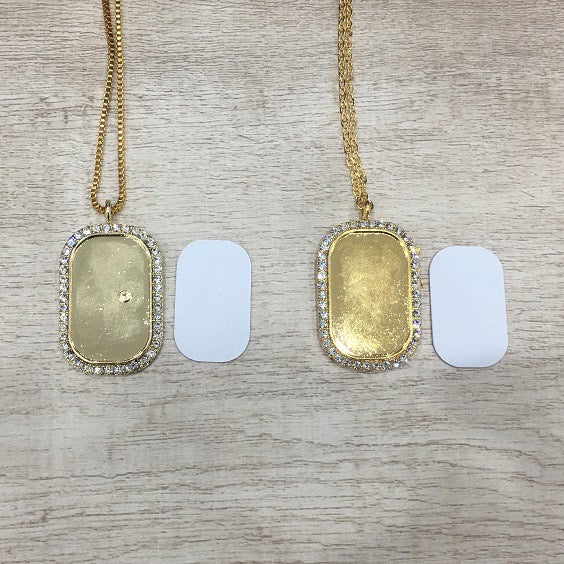 Sublimation Dog Tag Pendant and Necklace