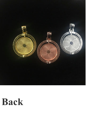 Circle Double Sided Rotating Sublimation Necklace w/ Aluminum Metal Disc