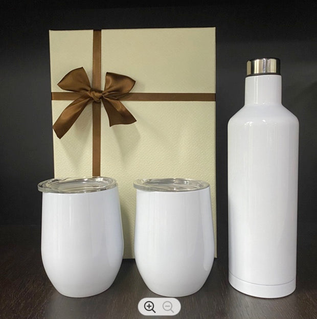 Slightly Damaged - 3pc Gift Box Sublimation Tumbler Set