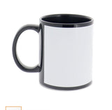11 oz. Sublimation Coffee Mug with Printable White Area - Black